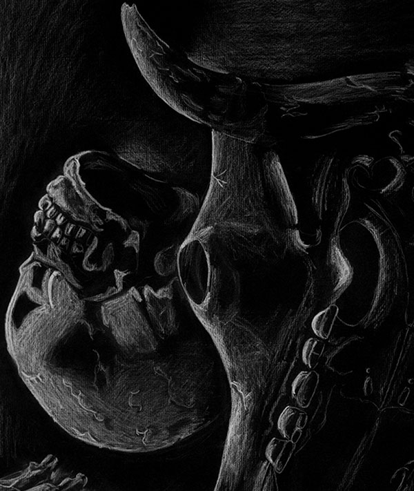 Falling Bones drawing