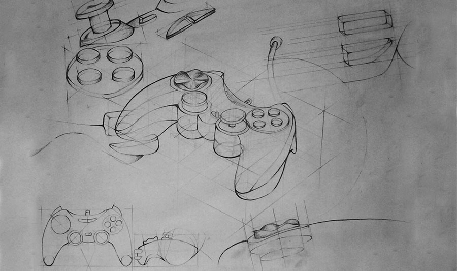 Drawing of game controller