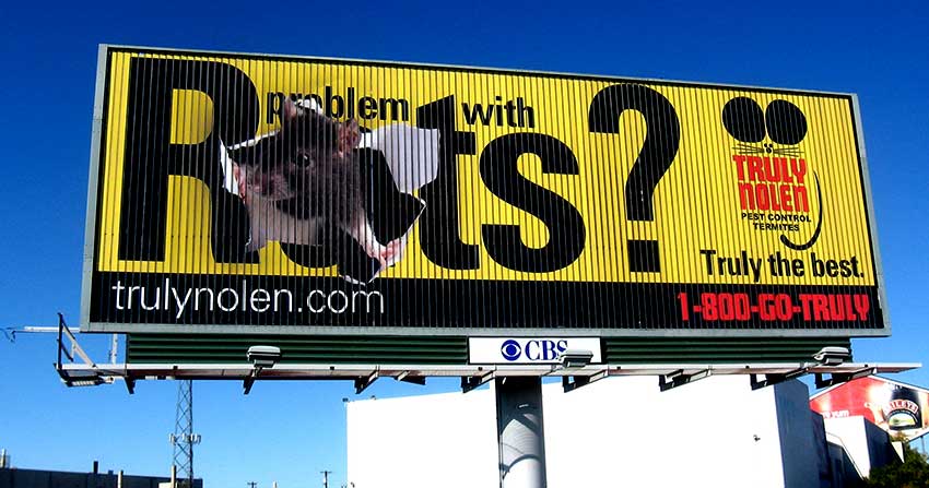 Truly Nolen Rat Trivision Billboard